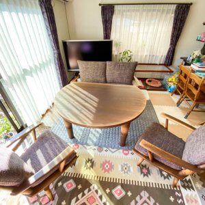 納品事例　東広島Ｋ様邸（ダイニングテーブル、チェア、ソファ）