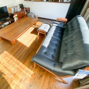 納品事例　三原市D様邸（ソファ、スツール、テーブル）