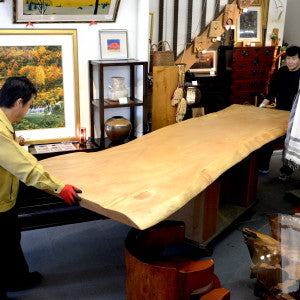 3メートル級 一枚板 本店に入荷