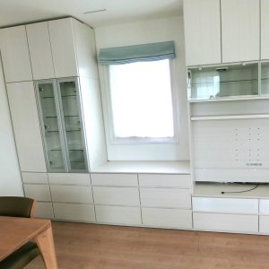 納品事例 竹原市H様邸（壁面収納、テーブル、チェア）