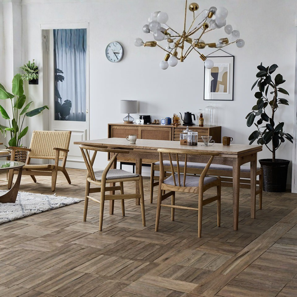 伸張式ダイニングテーブル<br>〔tb081〕