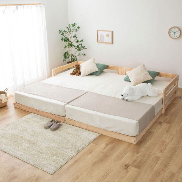 国産ひのき川の字すのこベッド【シングル】(bed174) – 府中家具の館