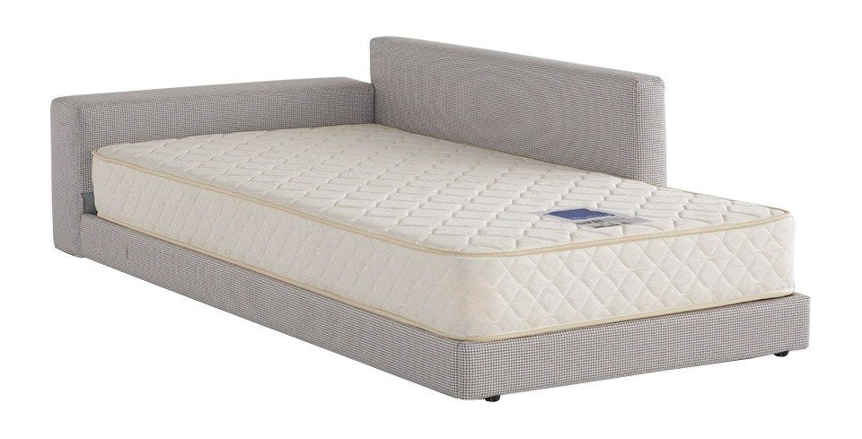 ドリームベッド】【シングル】アーム付き布製低床ベッド〔bed185