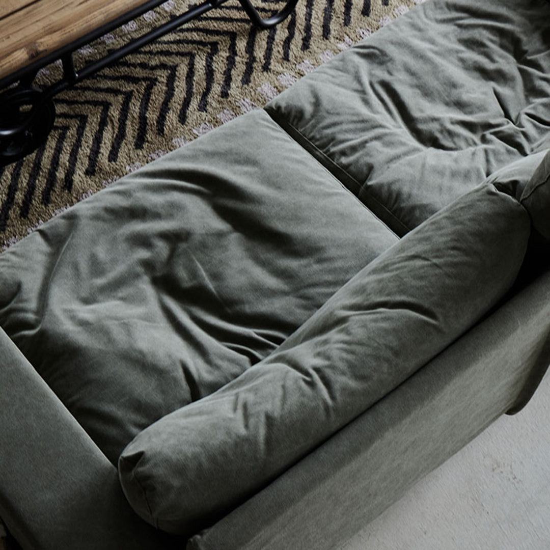 【現品限り】ツール用ベルト付きヴィンテージ風ソファ<br>〔sf081〕