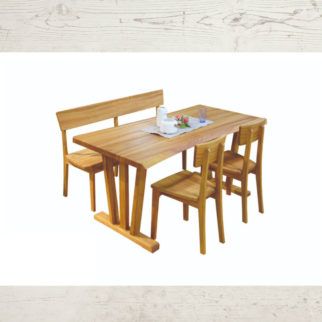 楠の木をふんだんに使ったテーブルセット<br>〔tb082〕