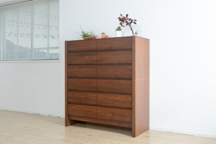 【美品】6段　ハイチェスト　ウォールナット ウォールナット6段 ハイチェスト〔cst006〕 – 府中家具の館